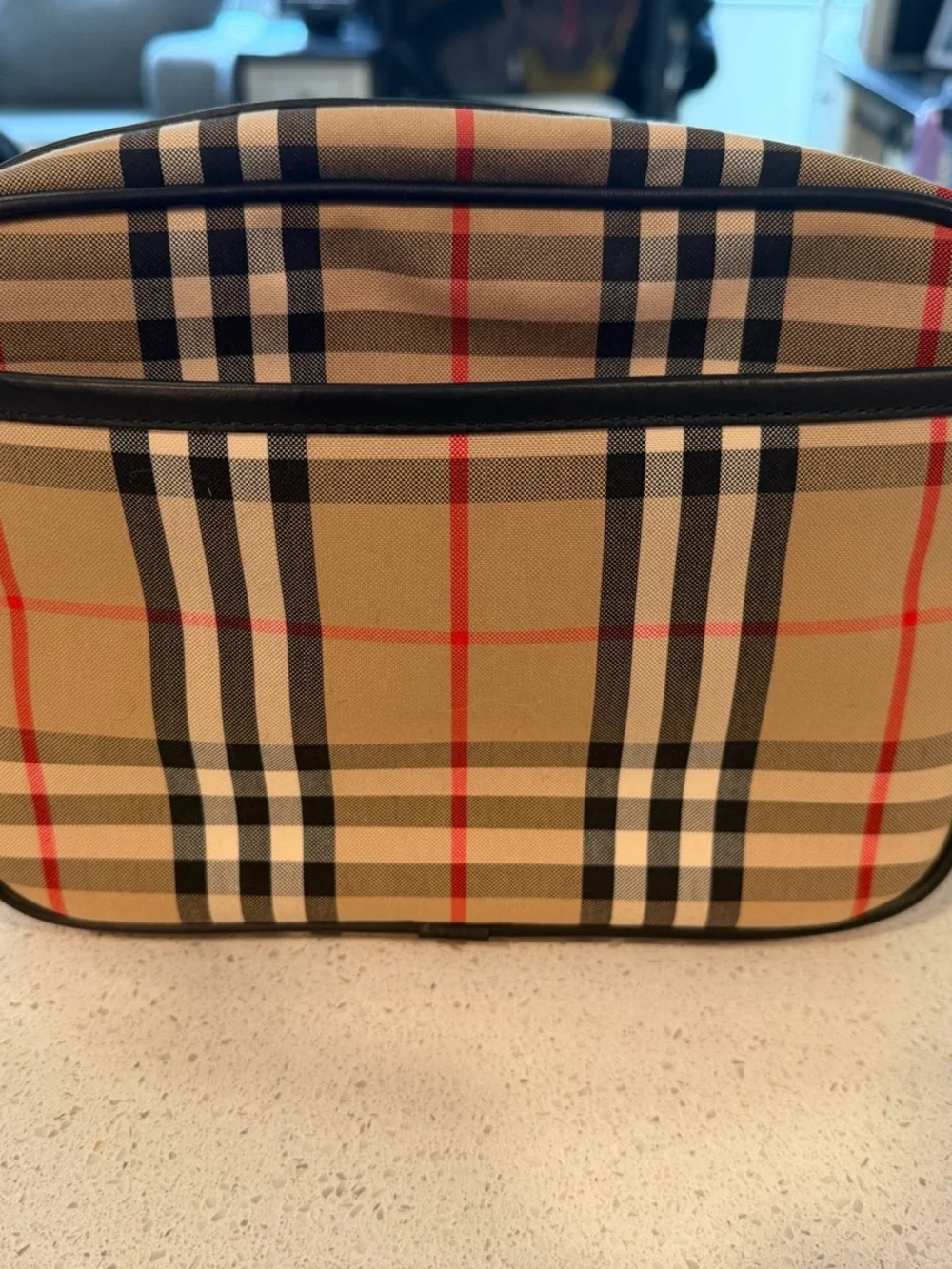 Burberry Tan Check Belt Bag with Black Trim - Picture 3 of 4